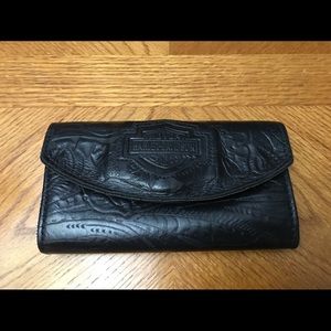 Harley Davidson Black Leather Wallet